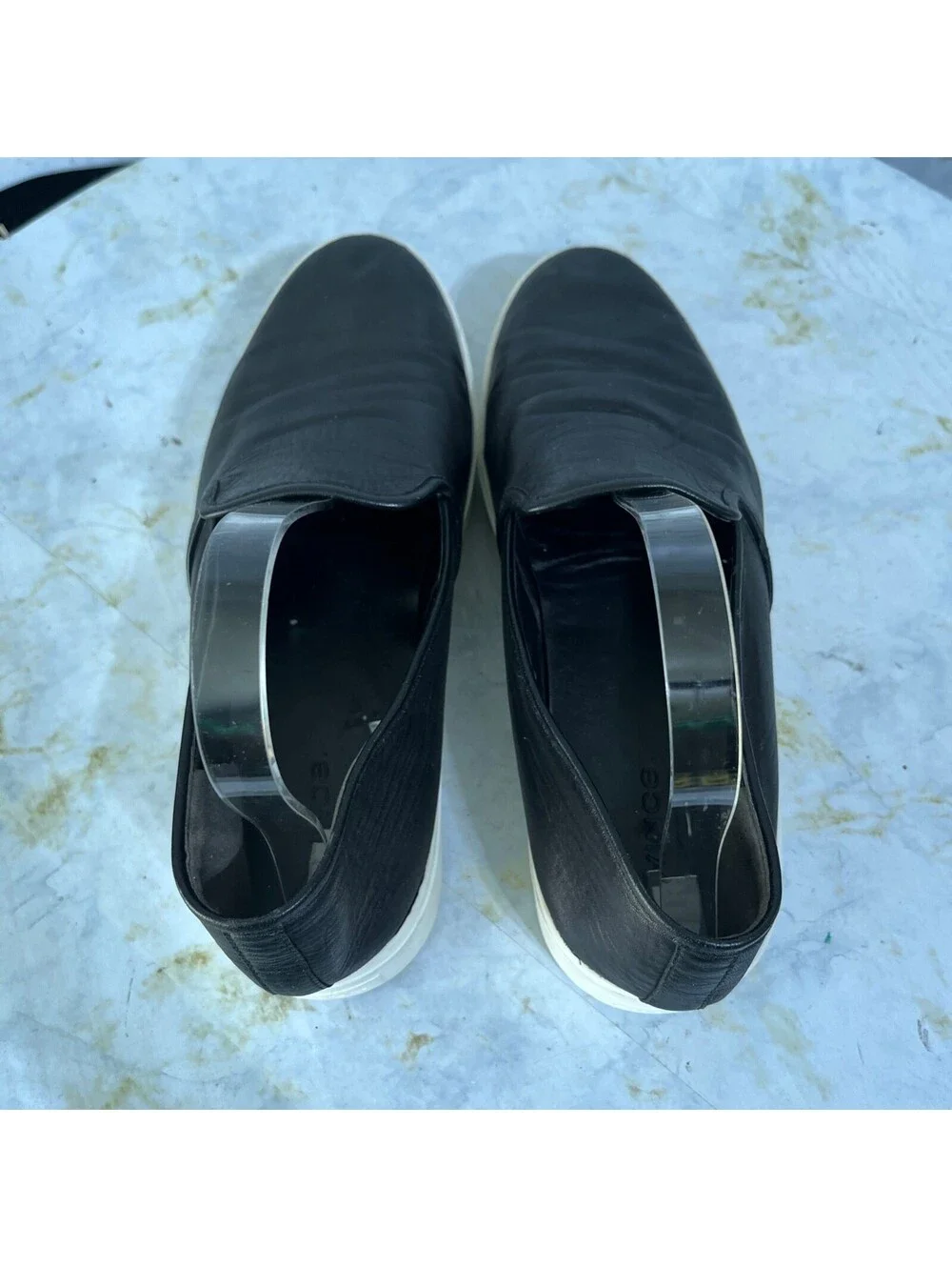 Vince Warren Women's Size 10M Shoes Black White Leather Comfort Fashion Sneakers